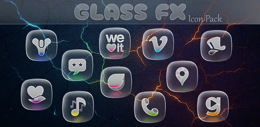 GlassFX Icon Pack v1.0.5 APK (Full Version)